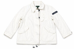 Lauren Ralph Lauren Yachting Sailor Jacket Womens Large White Long Sleeve Cotton